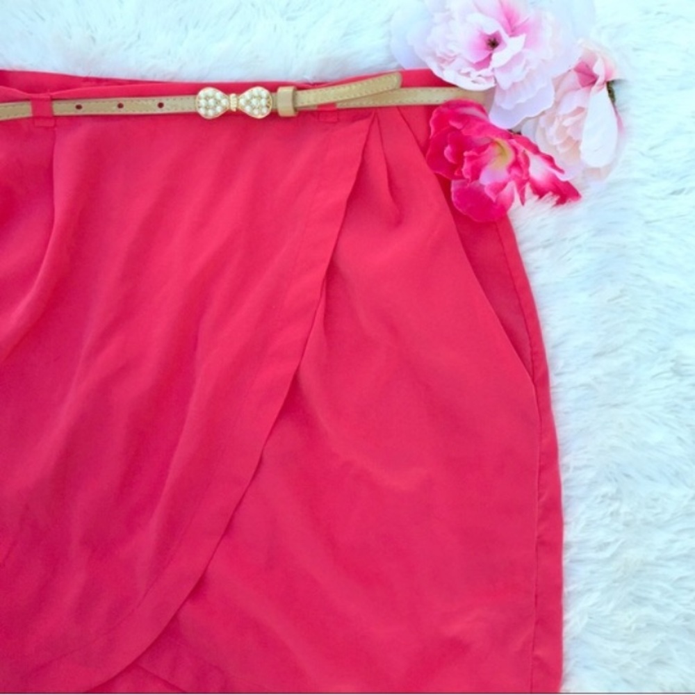 H&M coral skirt